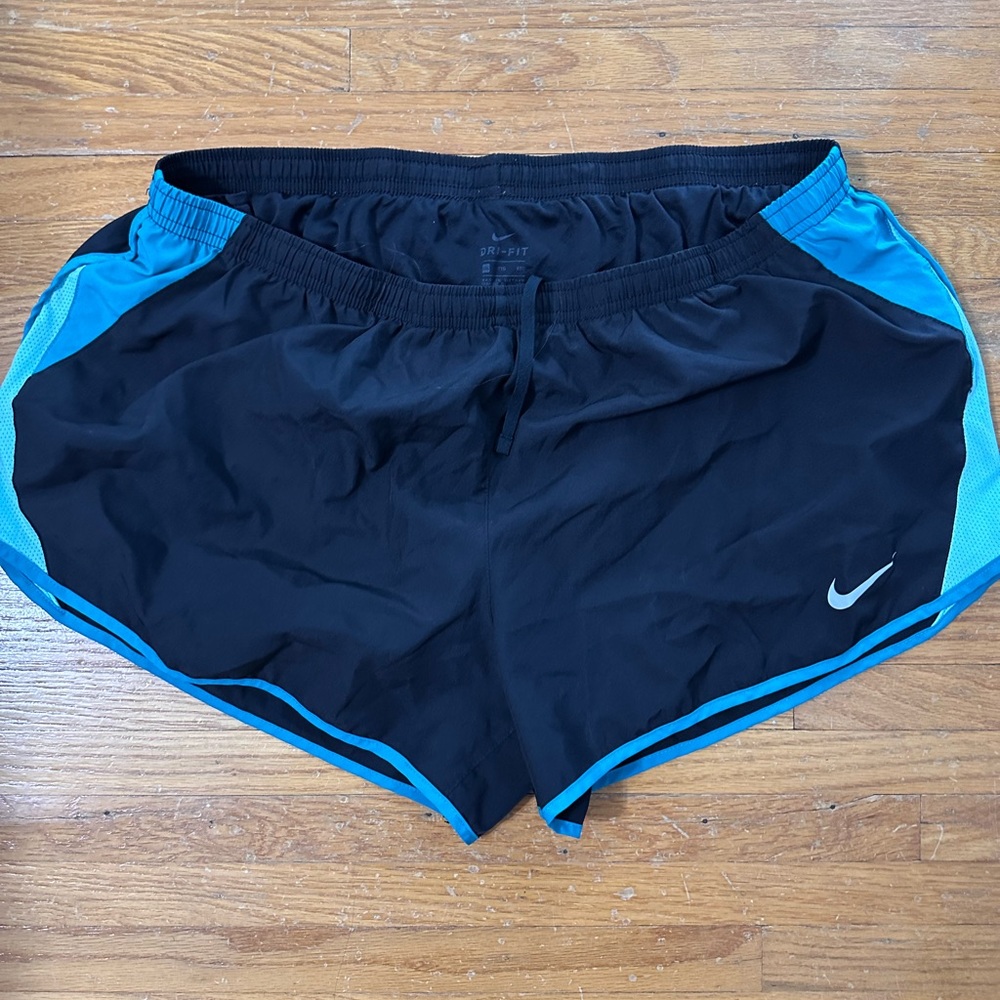 Nike Black and Blue Running Shorts